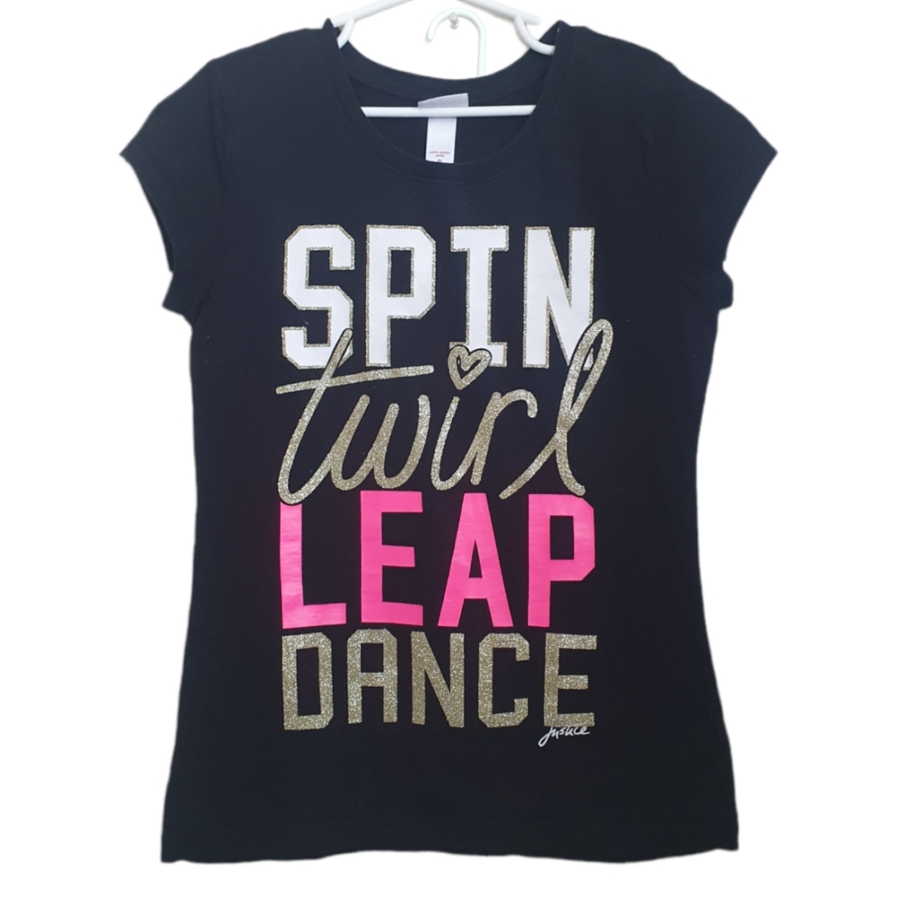 Justice “Spin Twirl Leap Dance” Girl's Shirt. Sz. 8.